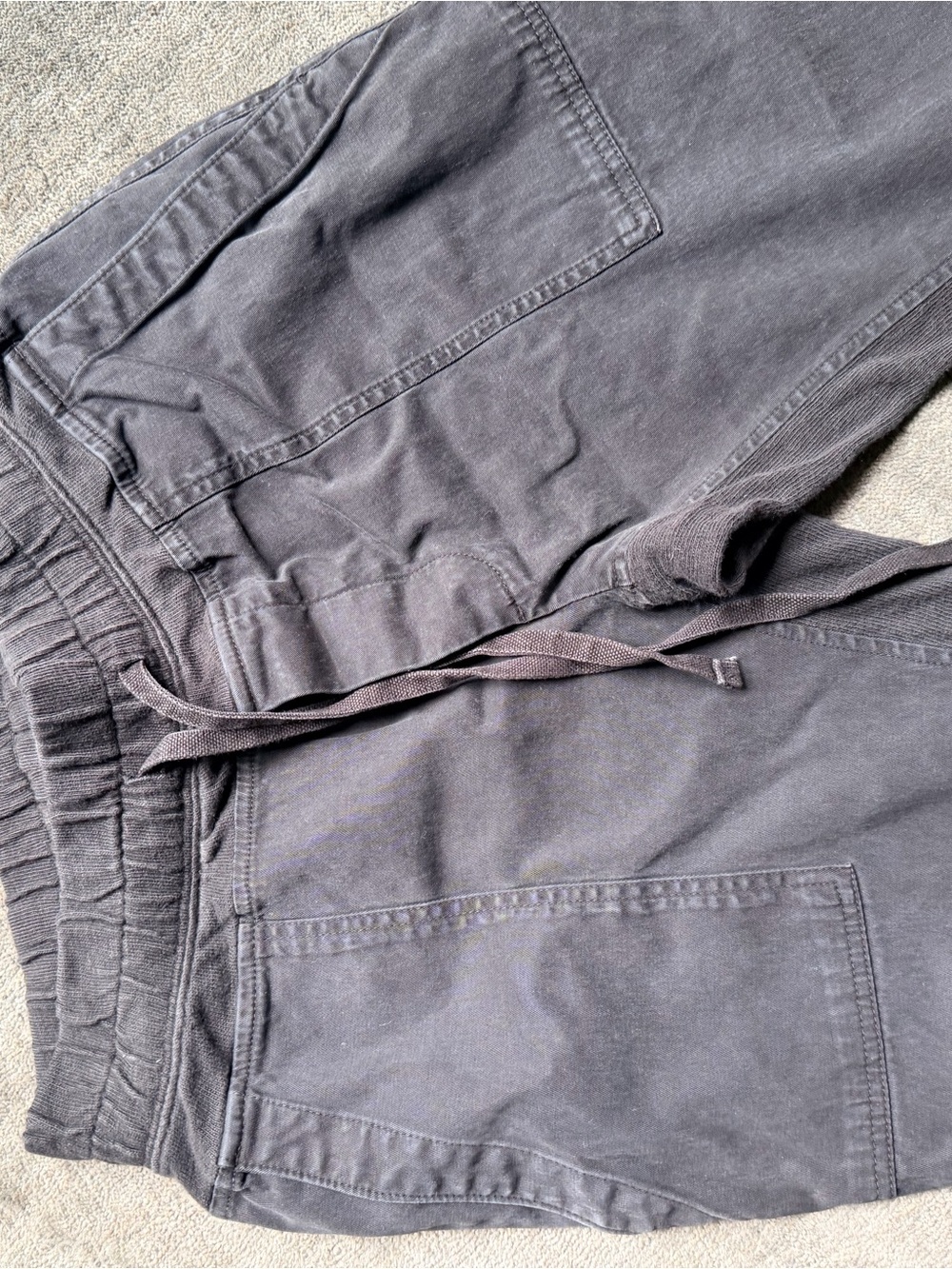 James Perse Womens Charcoal Drawstring Jogger Pants